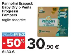 Carrefour Pannolini Esapack Baby Dry o Penta Progressi offerta