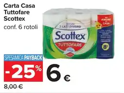 Carrefour Carta Casa Tuttofare Scottex offerta