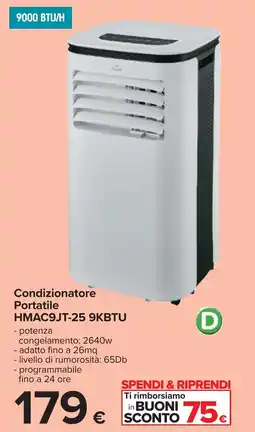 Carrefour Condizionatore Portatile HMAC9JT-25 9KBTU offerta