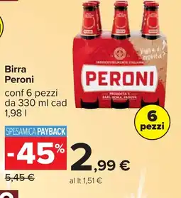 Carrefour Birra Peroni offerta