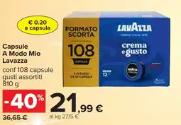 Carrefour Capsule A Modo Mio Lavazza offerta