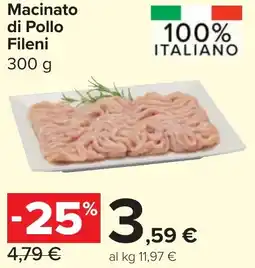 Carrefour Market Macinato di Pollo Fileni offerta