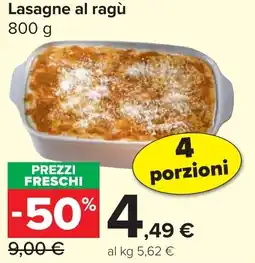 Carrefour Market Lasagne al ragù offerta