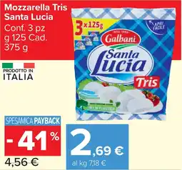 Carrefour Market Mozzarella Tris Santa Lucia offerta