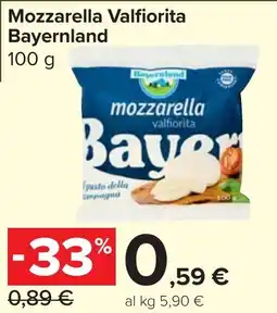 Carrefour Market Mozzarella Valfiorita Bayernland offerta