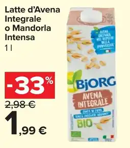 Carrefour Market Latte d'Avena Integrale o Mandorla Intensa offerta