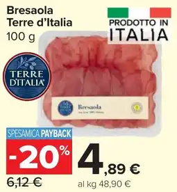 Carrefour Market Bresaola Terre d'Italia offerta