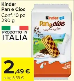Carrefour Market Kinder Pan e Cioc offerta