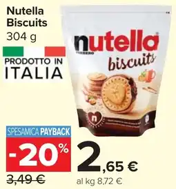 Carrefour Market Nutella Biscuits offerta