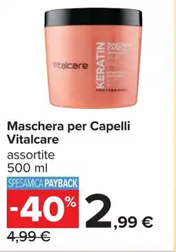 Carrefour Maschera per Capelli Vitalcare offerta
