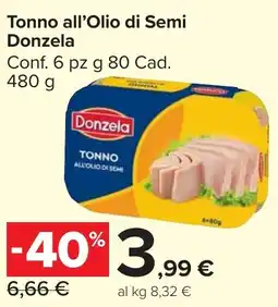 Carrefour Market Tonno all'Olio di Semi Donzela offerta