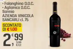 Supermercati Dok Falanghina D.O.C. .Aglianico D.O.C. Sannio AZIENDA VINICOLA SANCARLI offerta