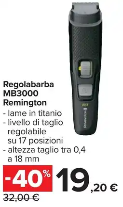 Carrefour Regolabarba MB3000 Remington offerta