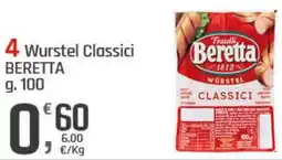 Supermercati Dok 4 Wurstel Classici BERETTA offerta