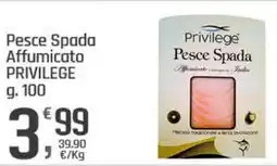 Supermercati Dok Pesce Spada Affumicato PRIVILEGE offerta