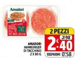 Deco Supermercati Amadori hamburger di tacchino offerta