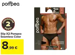 Carrefour Slip X2 Pompea Seamless Color offerta