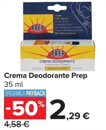 Carrefour Crema Deodorante Prep offerta