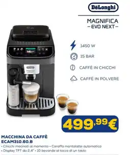 Euronics DeLonghi MACCHINA DA CAFFÈ ECAM310.60.B offerta