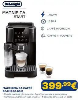 Euronics DeLonghi MACCHINA DA CAFFÈ ECAM220.60.B offerta