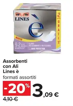 Carrefour Assorbenti con Ali Lines è offerta
