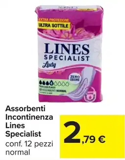 Carrefour Assorbenti Incontinenza Lines Specialist offerta