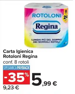 Carrefour Carta Igienica Rotoloni Regina offerta