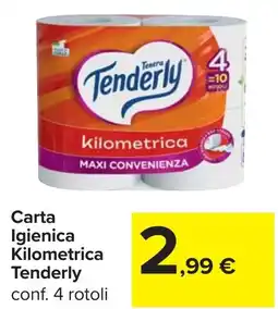 Carrefour Carta Igienica Kilometrica Tenderly offerta