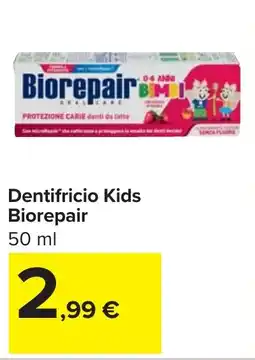 Carrefour Dentifricio Kids Biorepair offerta