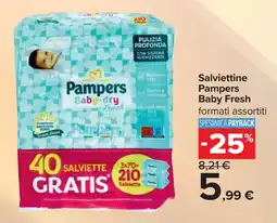 Carrefour Salviettine Pampers Baby Fresh offerta