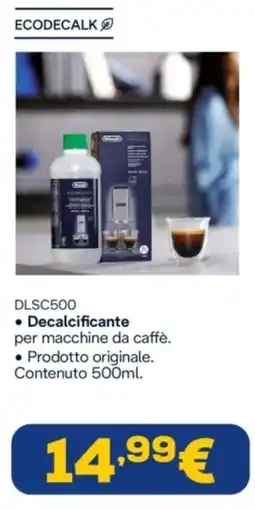 Euronics Delonghi ecodecalk DLSC500 Decalcificante offerta