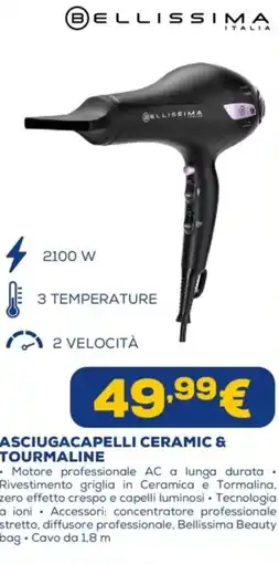 Euronics Bellissima asciugacapelli ceramic & tourmaline offerta