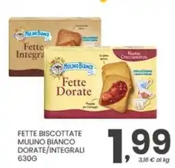 Despar Fette biscottate mulino bianco dorate/integrali offerta