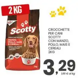 Despar Crocchette per cani scotty con manzo, pollo, mais e cereali offerta