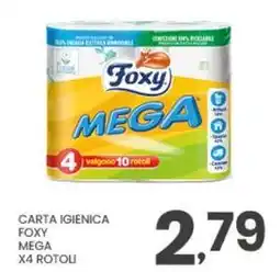 Despar Carta igienica foxy mega x4 rotoli offerta