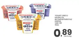 Despar Yogurt greco magro 0% bicompartimentale DESPAR offerta