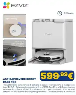 Euronics Ezviz aspirapolvere robot RS20 pro offerta