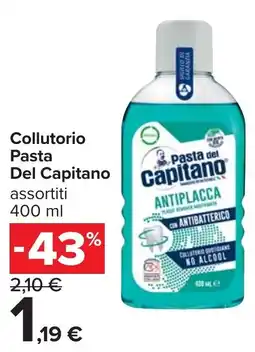 Carrefour Collutorio Pasta Del Capitano offerta