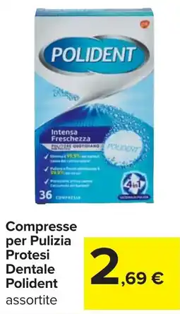 Carrefour Compresse per Pulizia Protesi Dentale Polident offerta