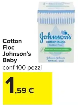 Carrefour Cotton Fioc Johnson's Baby offerta