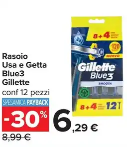 Carrefour Rasoio Usa e Getta Blue3 Gillette offerta