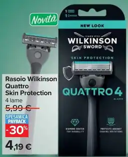Carrefour Rasoio Wilkinson Quattro Skin Protection offerta