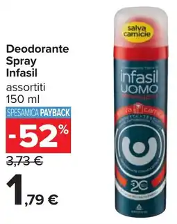 Carrefour Deodorante Spray Infasil offerta