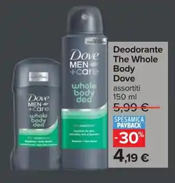 Carrefour Deodorante The Whole Body Dove offerta