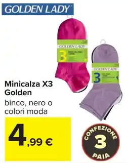 Carrefour GOLDEN LADY Minicalza X3 Golden offerta