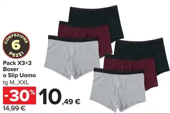 Pack X3+3 Boxer o Slip Uomo