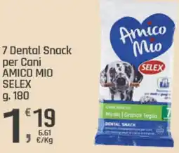 Supermercati Dok 7 Dental Snack per Cani AMICO MIO SELEX offerta