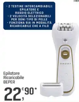 Supermercati Dok Epilatore Ricaricabile BEPER offerta