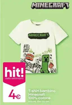 Pepco T-shirt bambino Minecraft 100% cotone offerta