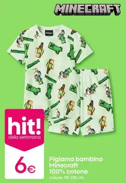 Pepco Pigiama bambino Minecraft 100% cotone offerta